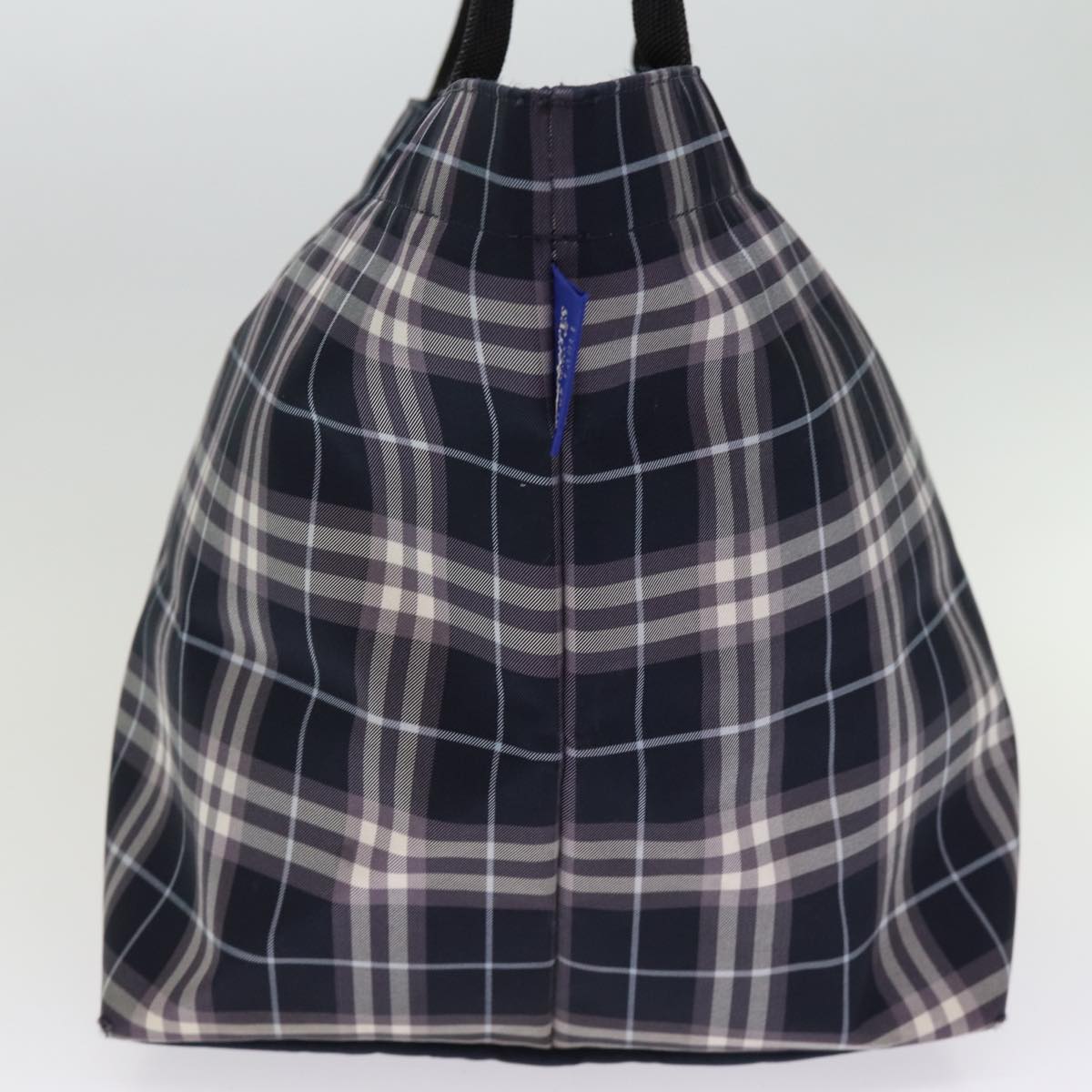 Burberry Blue Label Nova Check Tote Bag Nylon Navy Auth kk240