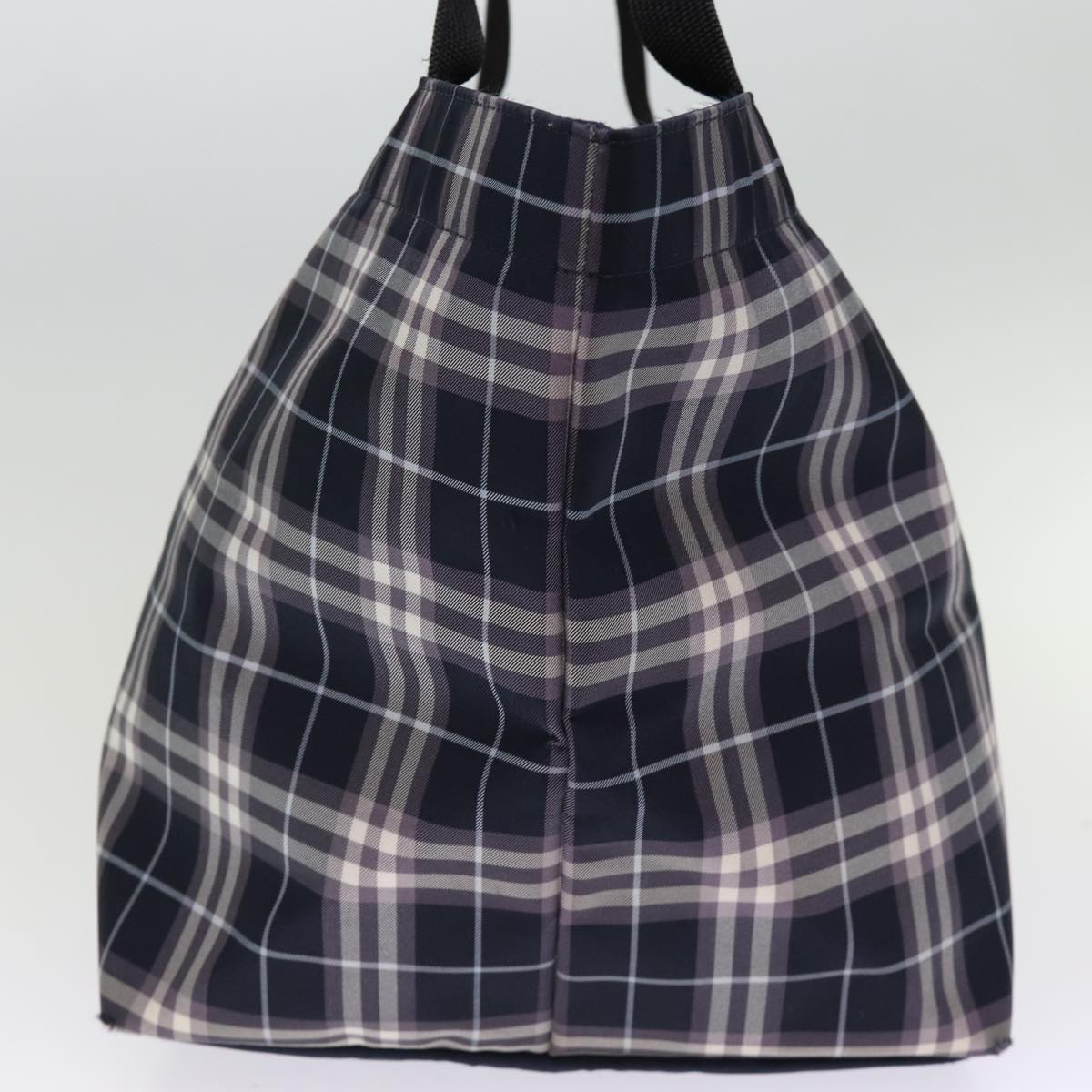 Burberry Blue Label Nova Check Tote Bag Nylon Navy Auth kk240