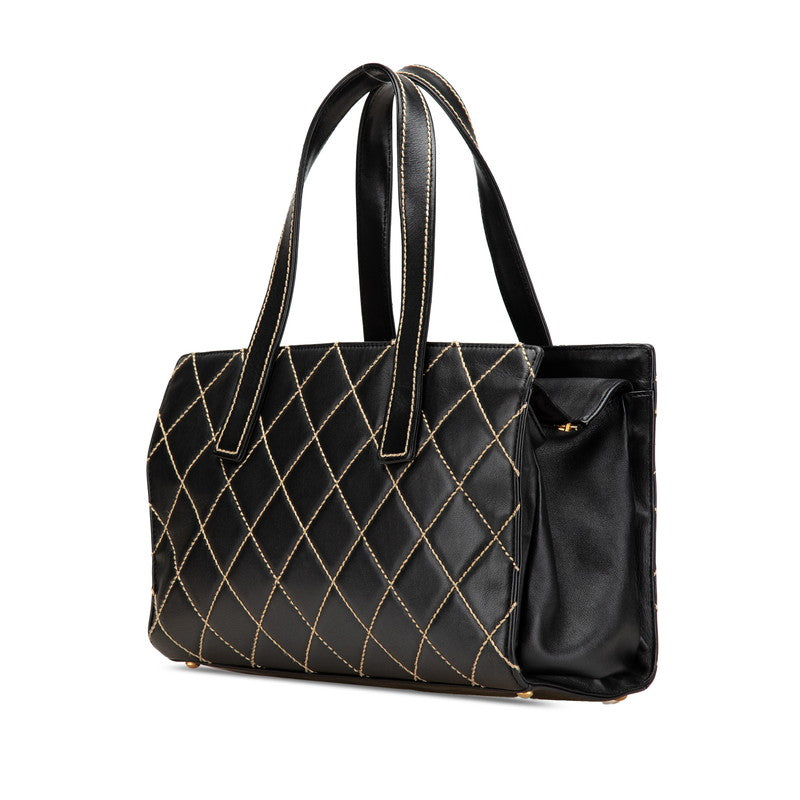 Chanel Wild Stitch Coco Lambskin Tote Bag