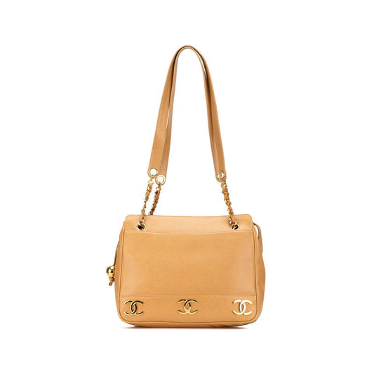 Chanel Triple Coco Caviar Skin 2way Bag
