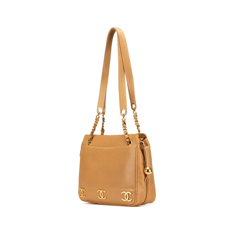 Chanel Triple Coco Caviar Skin 2way Bag