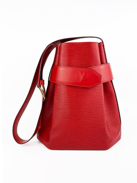 Louis Vuitton Red Epi Sac D Epaule PM