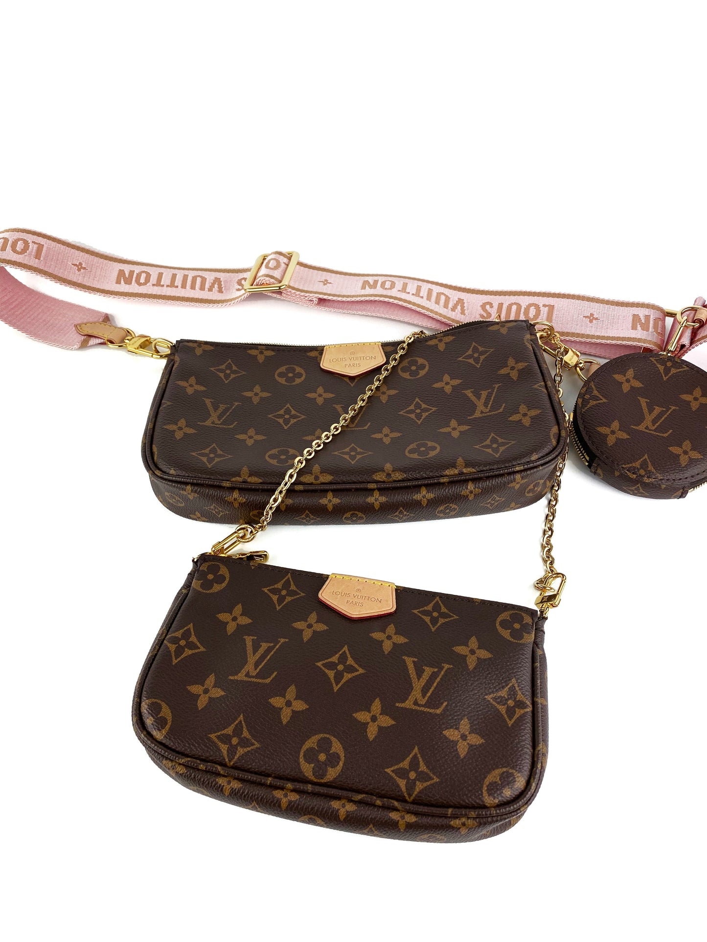 Louis Vuitton Rose Clair Multi Pochette Bag