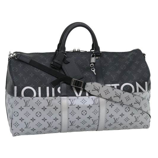 LOUIS VUITTON Eclipse Split Keepall Bandouliere 50 Boston Bag M43817 Auth lt450A