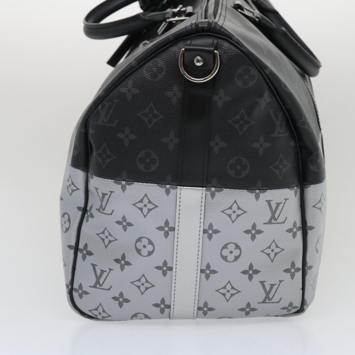 LOUIS VUITTON Eclipse Split Keepall Bandouliere 50 Boston Bag M43817 Auth lt450A