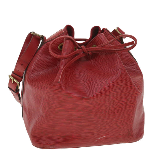 LOUIS VUITTON Epi Petit Noe Shoulder Bag Red M44107 LV Auth lt736