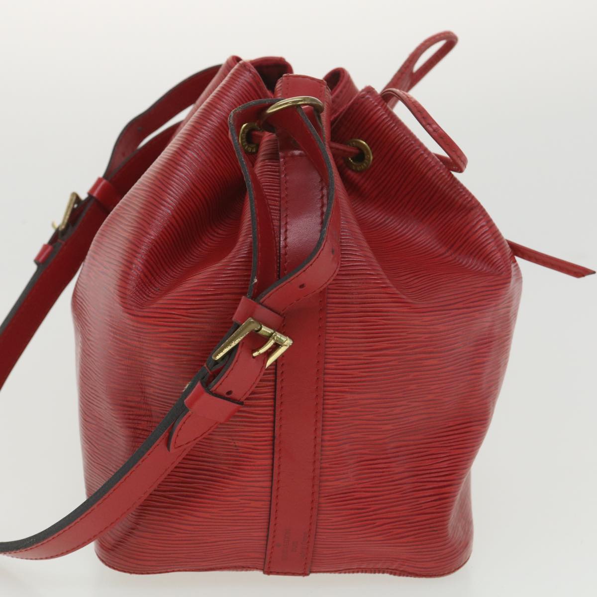 LOUIS VUITTON Epi Petit Noe Shoulder Bag Red M44107 LV Auth lt736