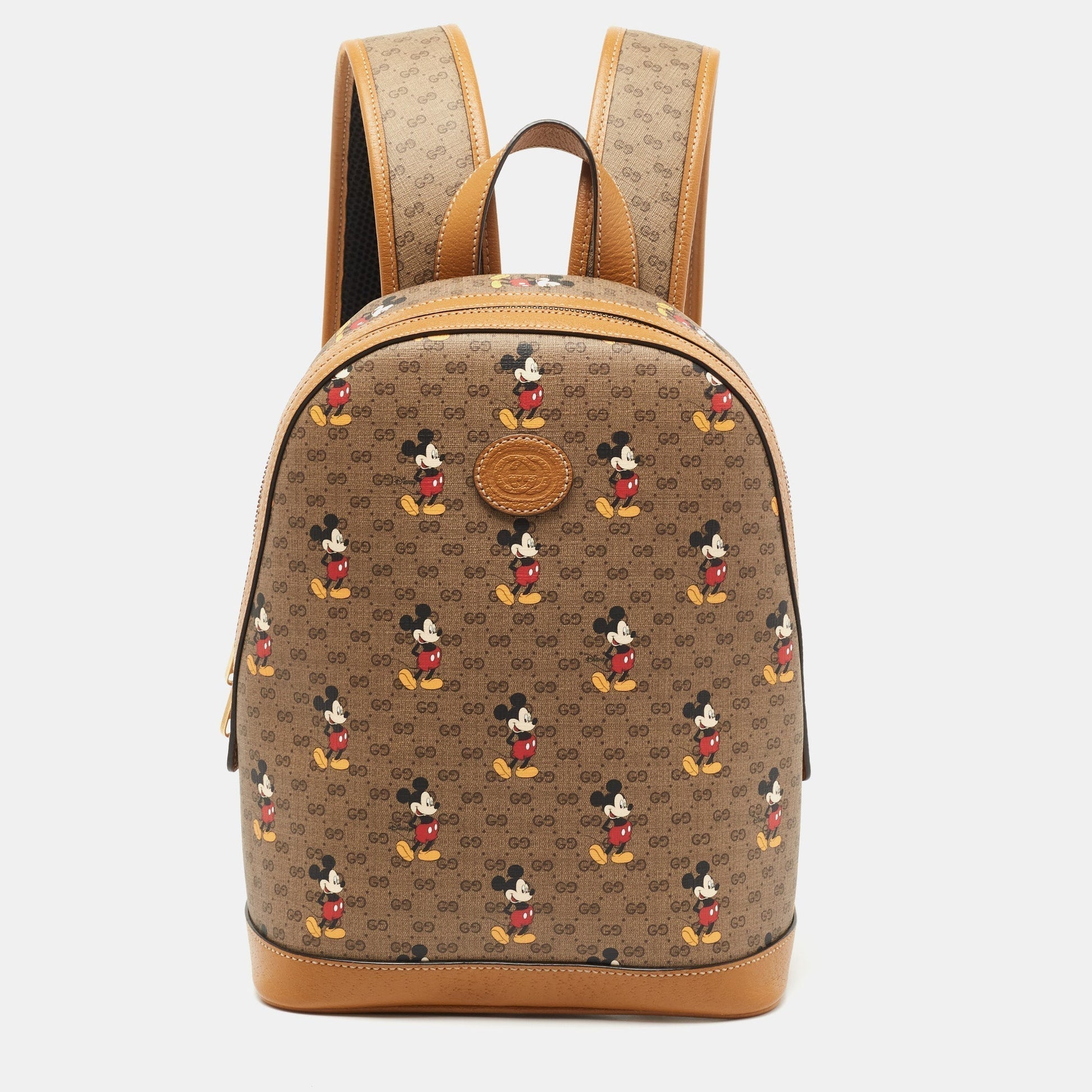 Gucci Lou Leather Canvas Shoulder Bag