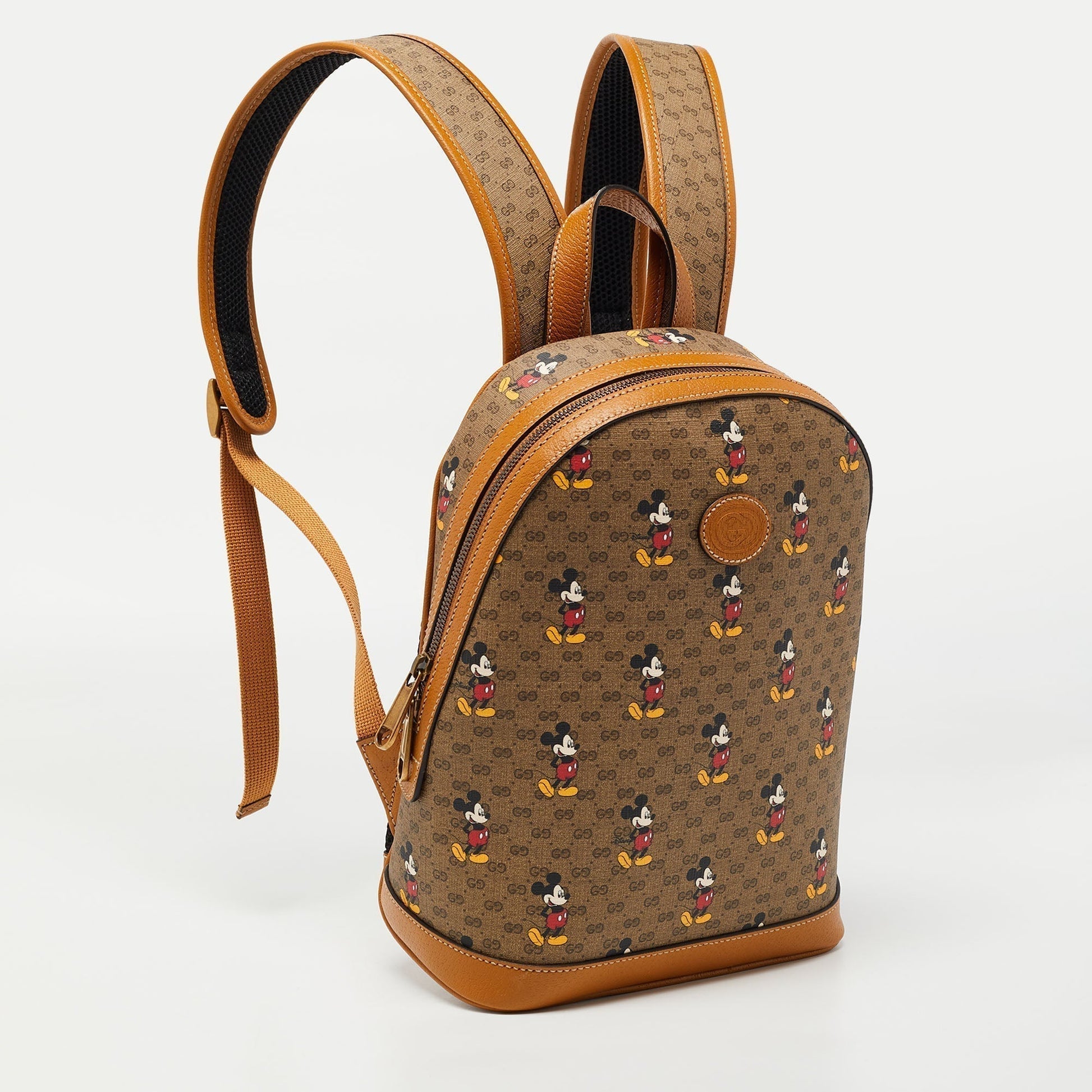Gucci Lou Leather Canvas Shoulder Bag