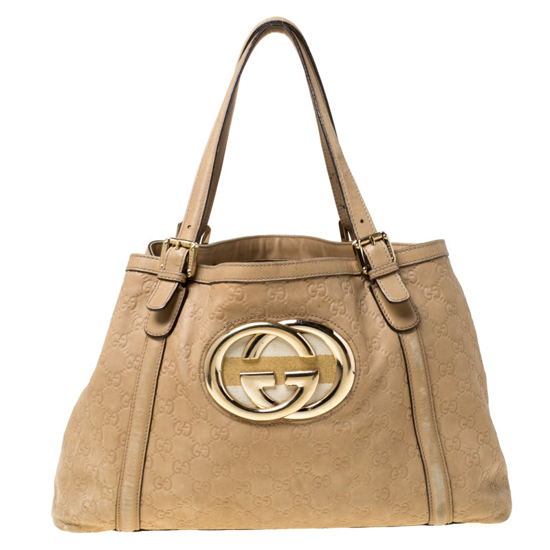 Gucci Beige Leather Tote Style 3
