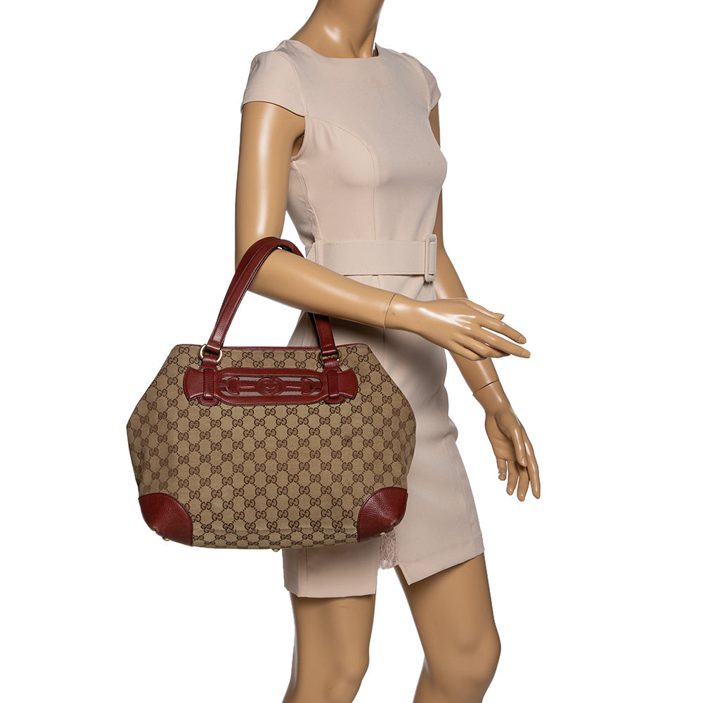 Gucci GG Supreme Leather Canvas Tote Style 5