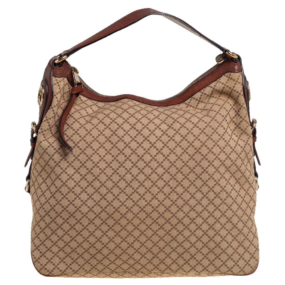 Gucci Leather Canvas Shoulder Bag Style 54