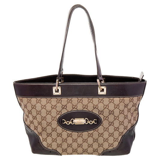 Gucci Leather Canvas Tote Style 65