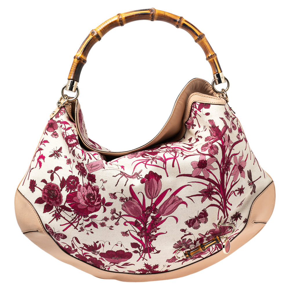 Gucci Lou Leather Canvas Shoulder Bag