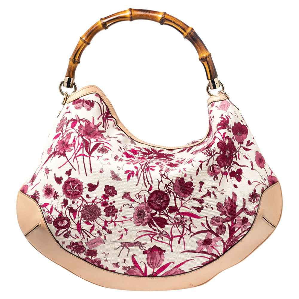 Gucci Lou Leather Canvas Shoulder Bag