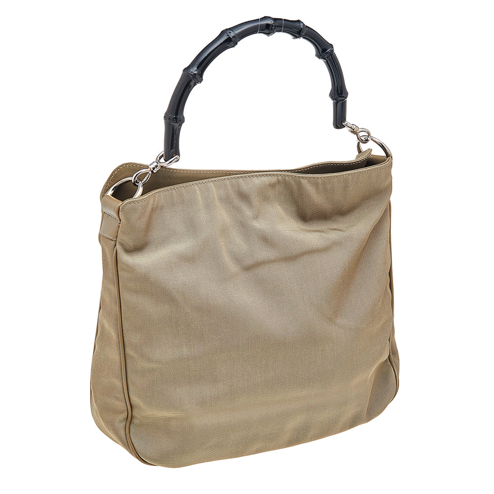 Gucci Lou Nylon Leather Shoulder Bag