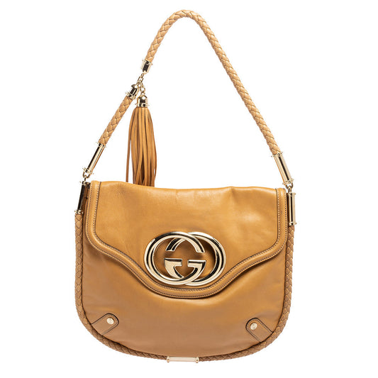 Gucci Beige Leather Shoulder Bag