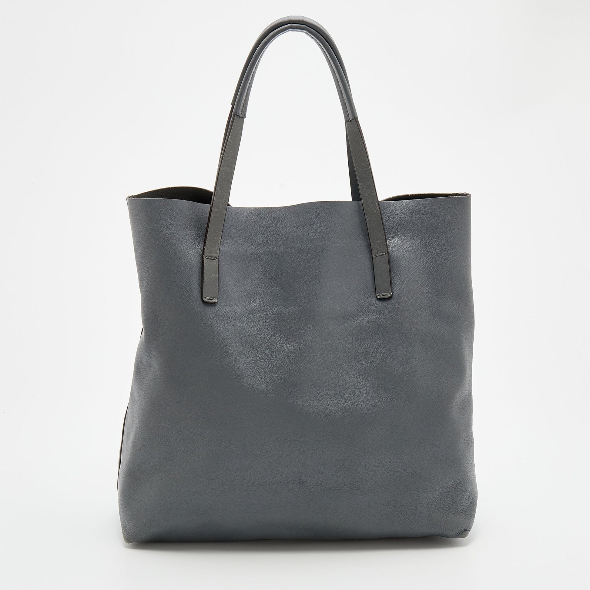 Gucci Horsebit Grey Leather Tote