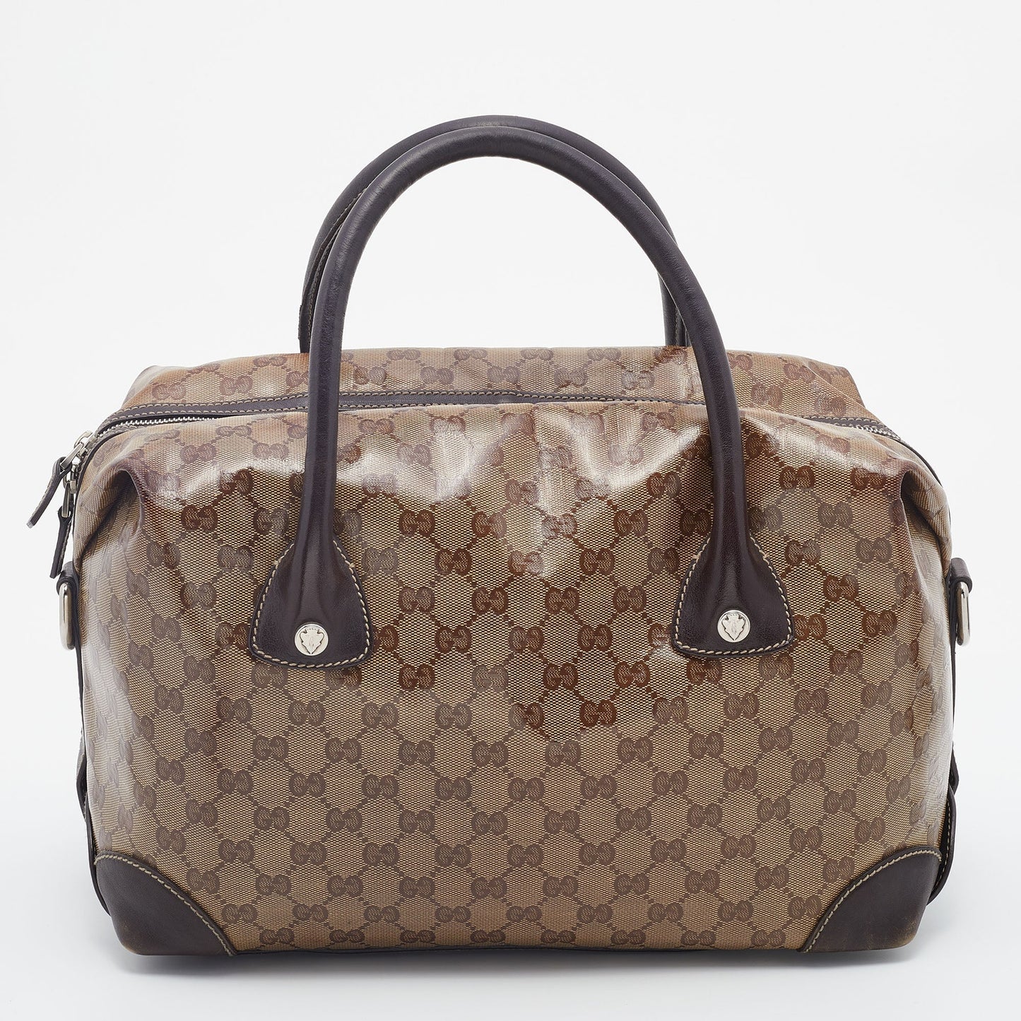 Gucci Leather Canvas Satchel Style 6