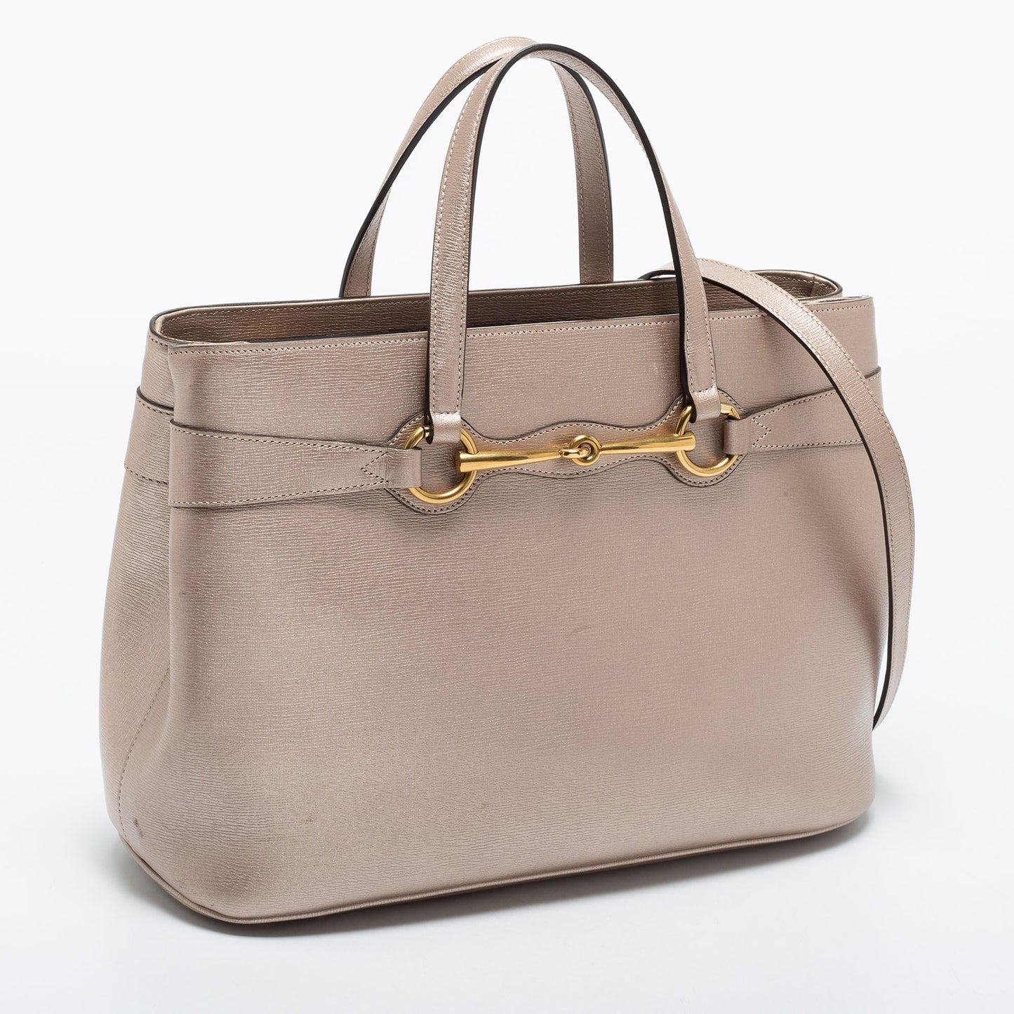 Gucci Lou Leather Top Handle Tote