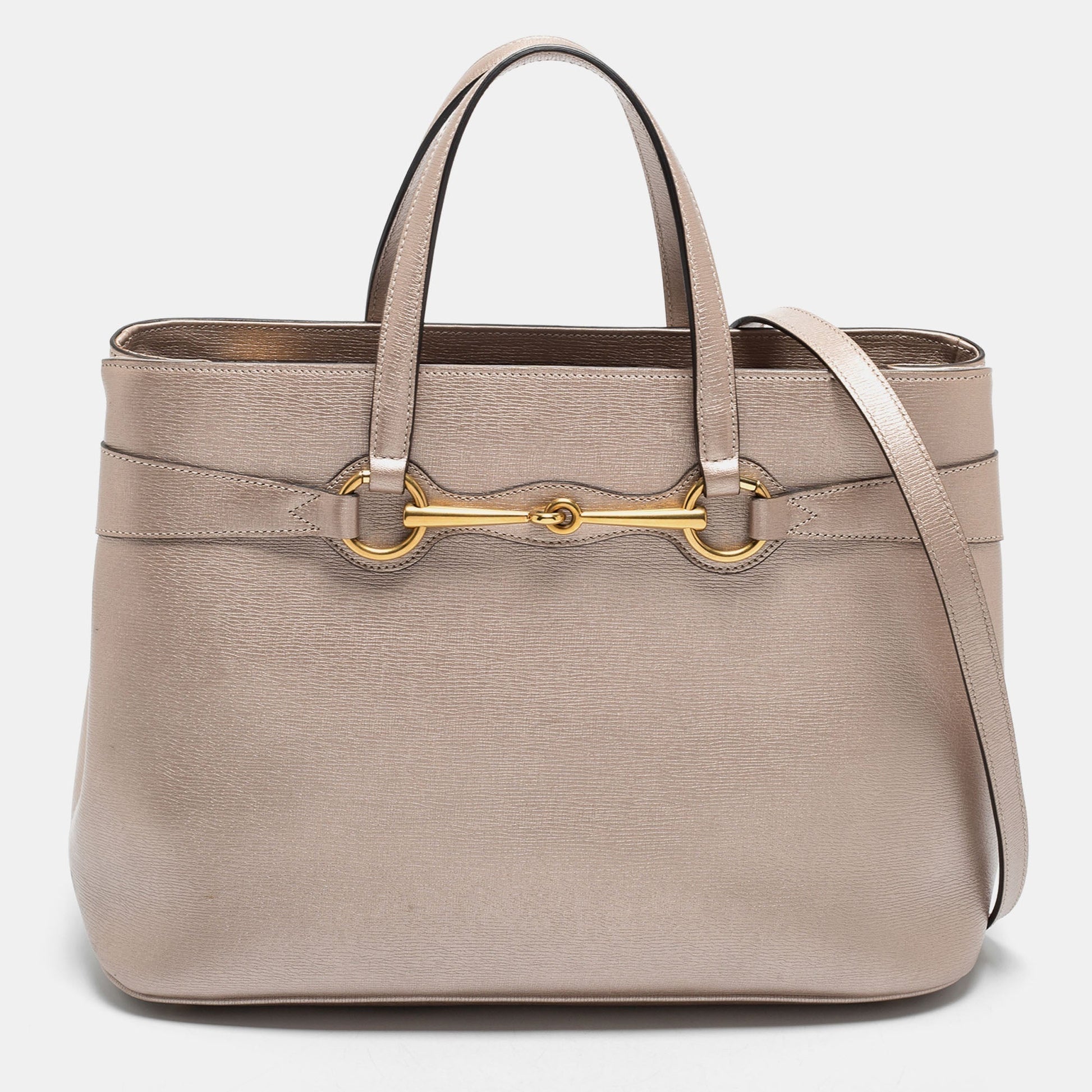 Gucci Lou Leather Top Handle Tote