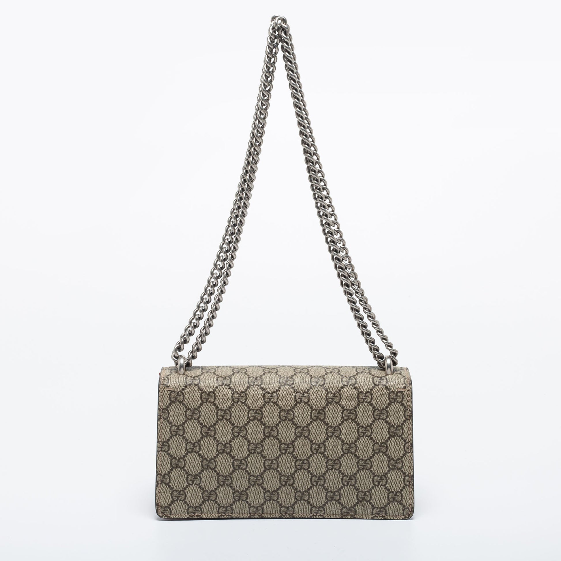 Gucci Lou Chain Canvas Shoulder Bag