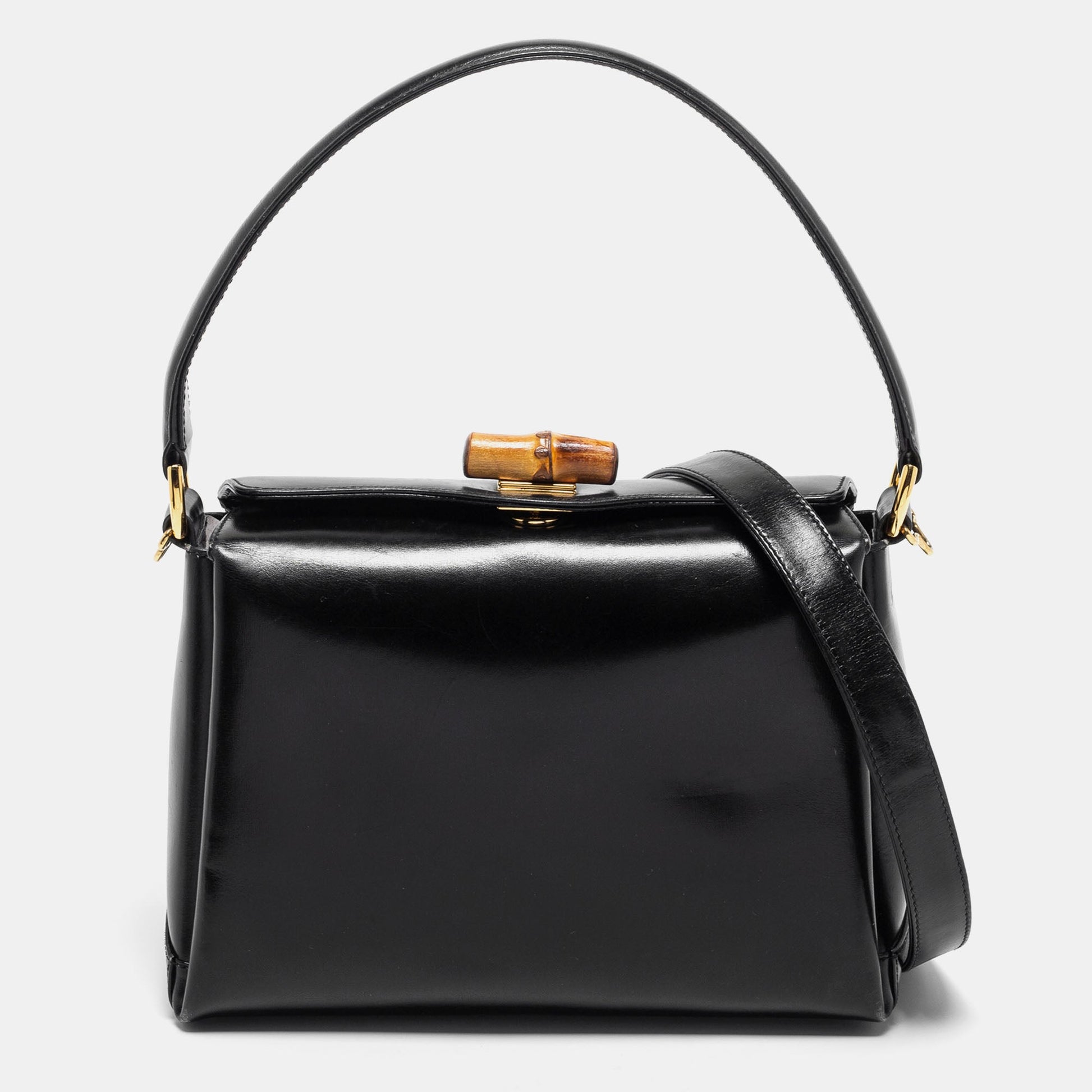 Gucci Lou Leather Top Handle Handbag