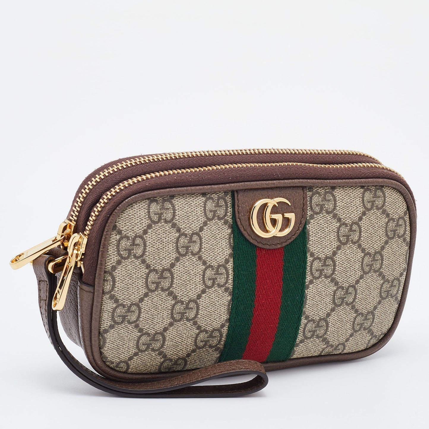 Gucci Lou Leather Canvas Clutch