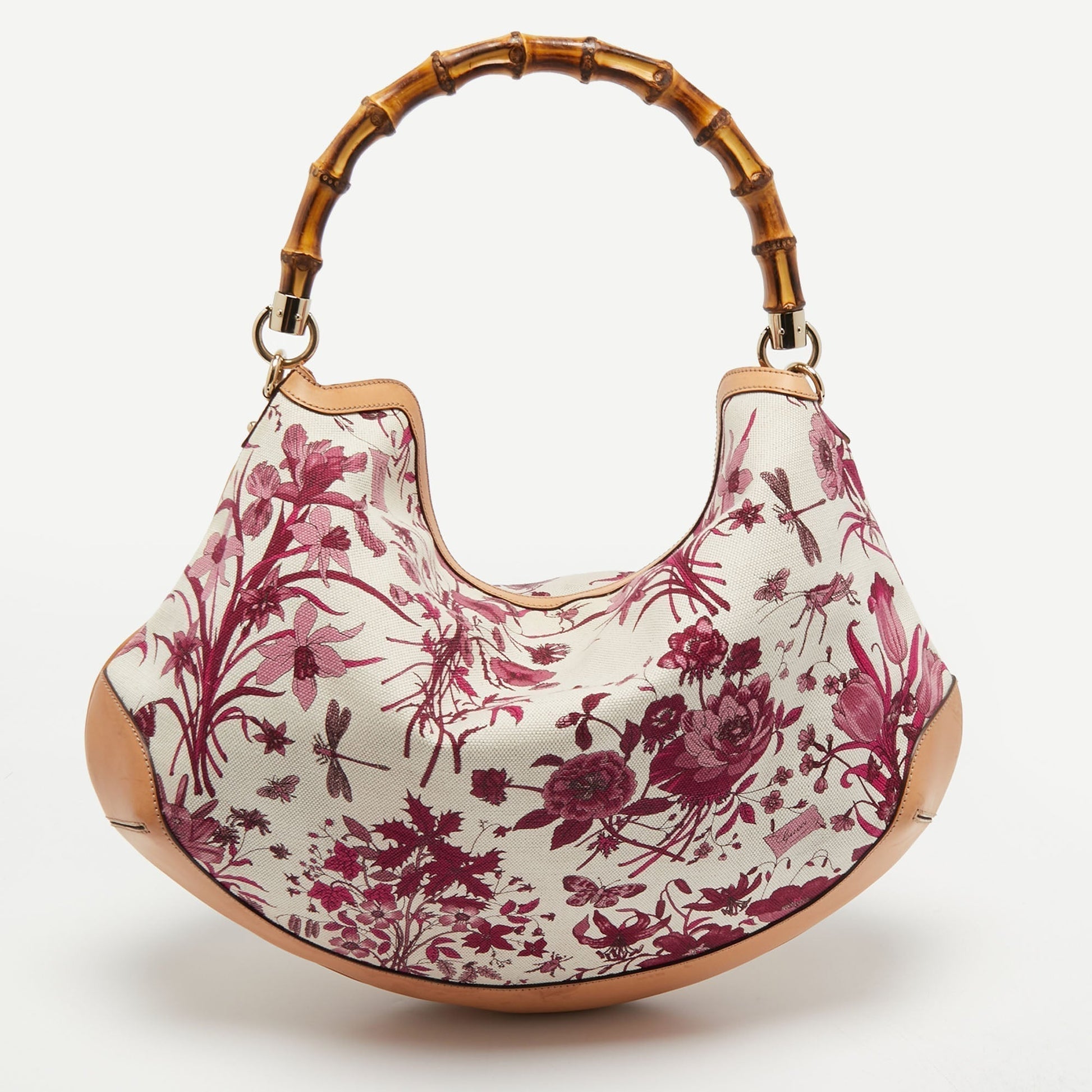 Gucci Lou Leather Canvas Shoulder Bag