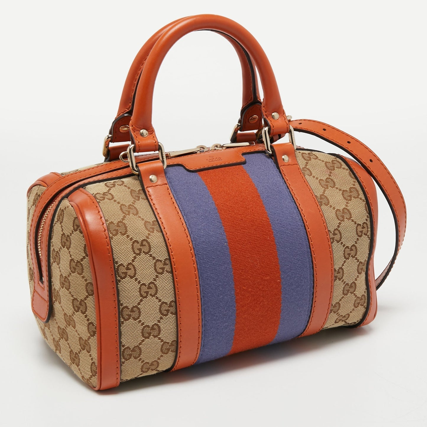 Gucci Lou Leather Canvas Handbag