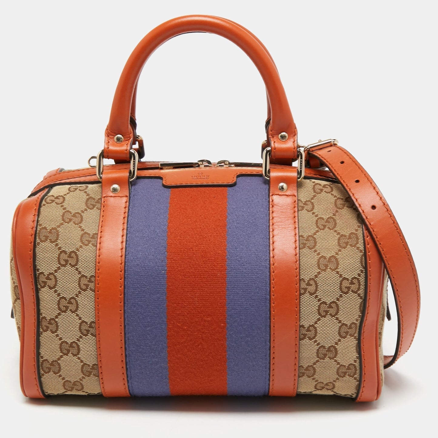 Gucci Lou Leather Canvas Handbag