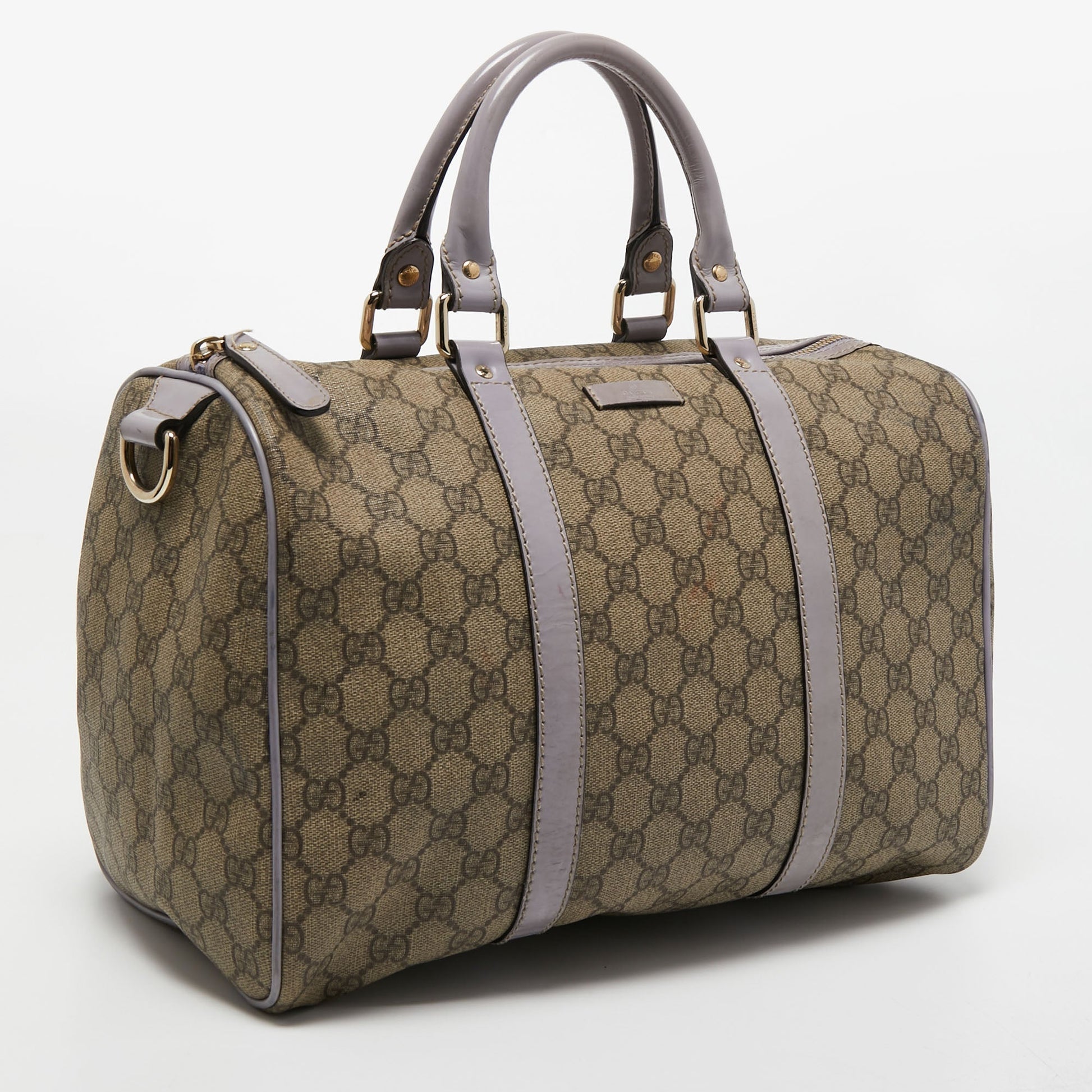 Gucci Lou Leather Canvas Handbag