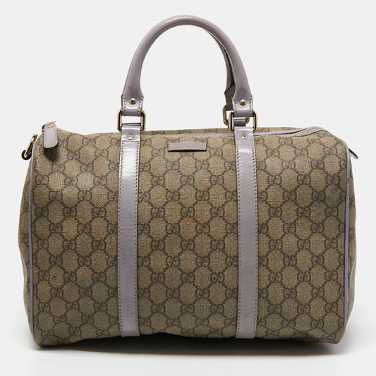 Gucci Lou Leather Canvas Handbag