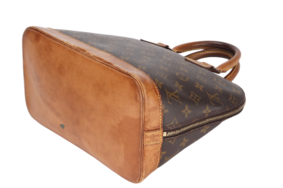 LOUIS VUITTON ALMA PM BROWN MONOGRAM CANVAS GOLD HARDWARE, NO STRAP & DUST COVER Handbag