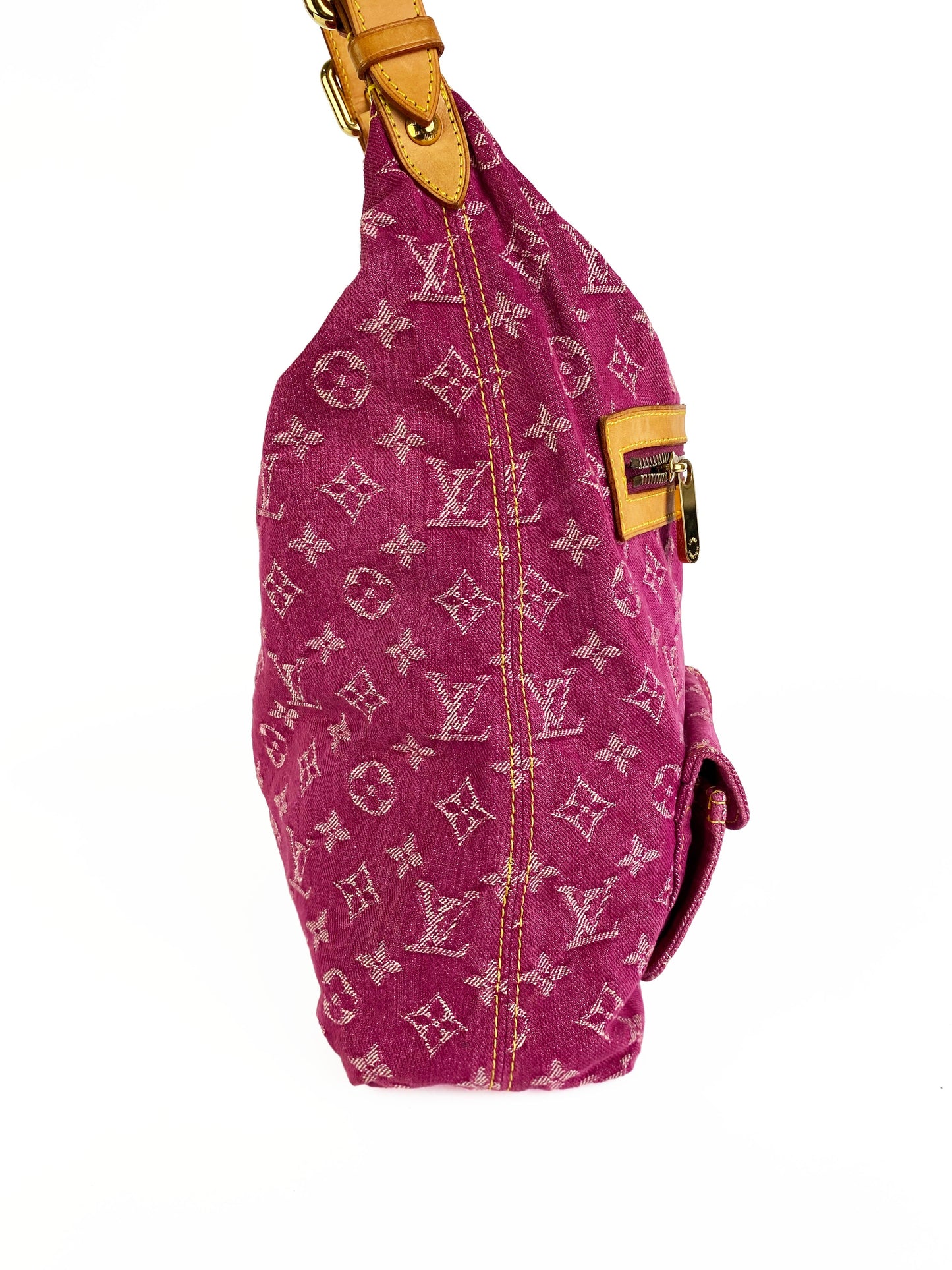 Louis Vuitton Pink Denim Baggy GM Bag