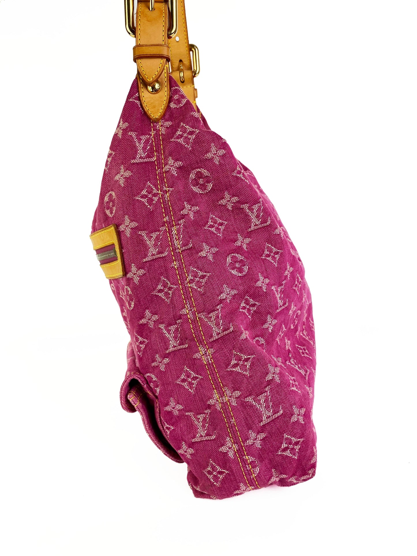 Louis Vuitton Pink Denim Baggy GM Bag