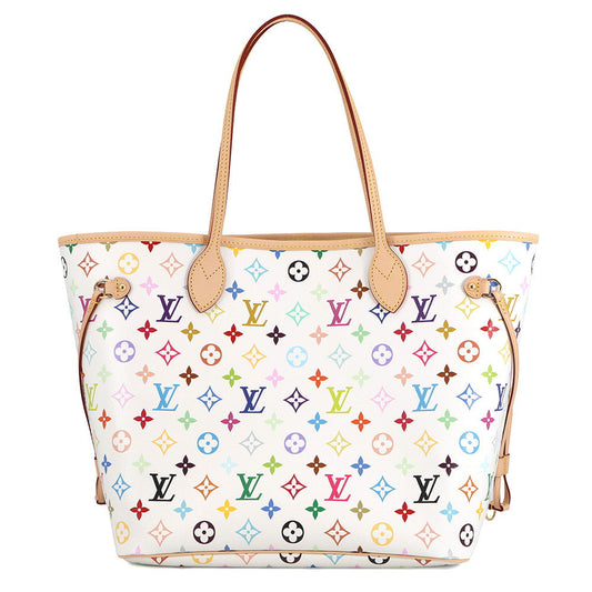 LOUIS VUITTON LV TM Neverfull WhiteM27787 Monogram Multicolor Size MM
