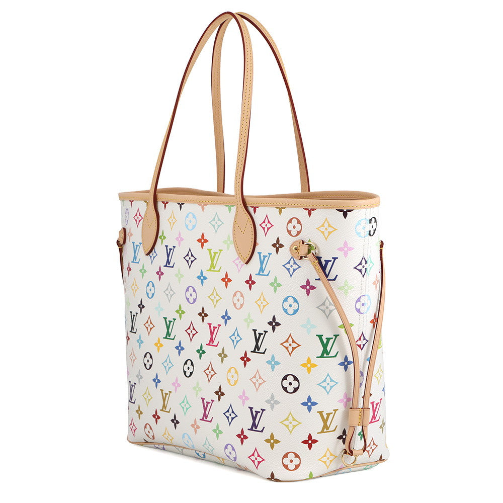 LOUIS VUITTON LV TM Neverfull WhiteM27787 Monogram Multicolor Size MM