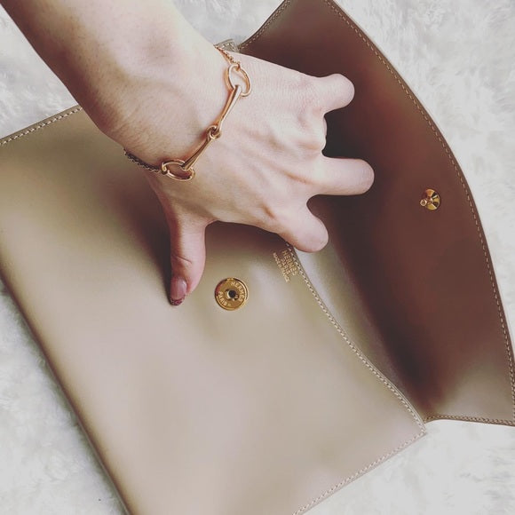 Luxury Hermes leather clutch