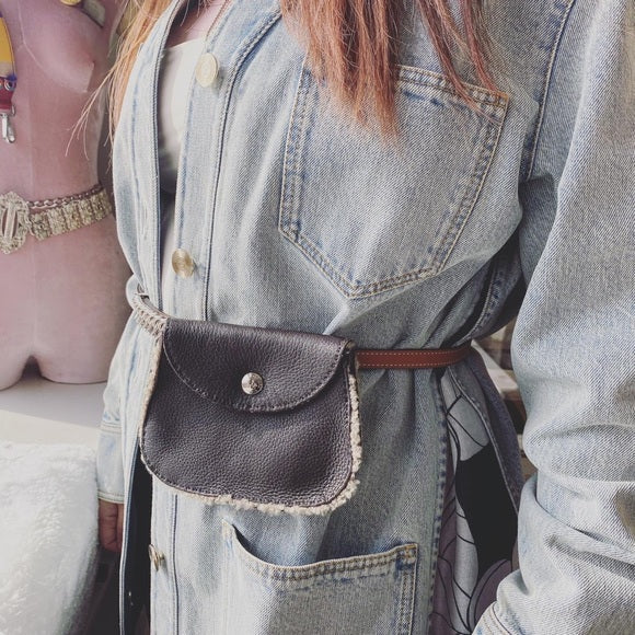Luxury Hermes leather mini bag