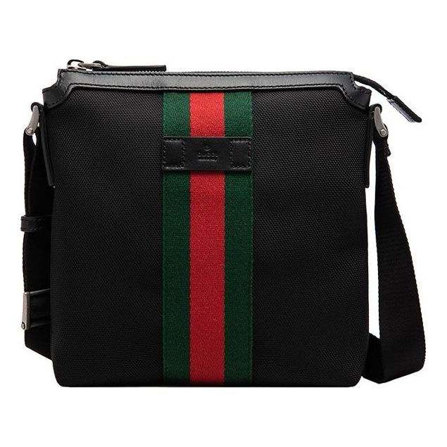 Gucci Leather Canvas Shoulder Bag