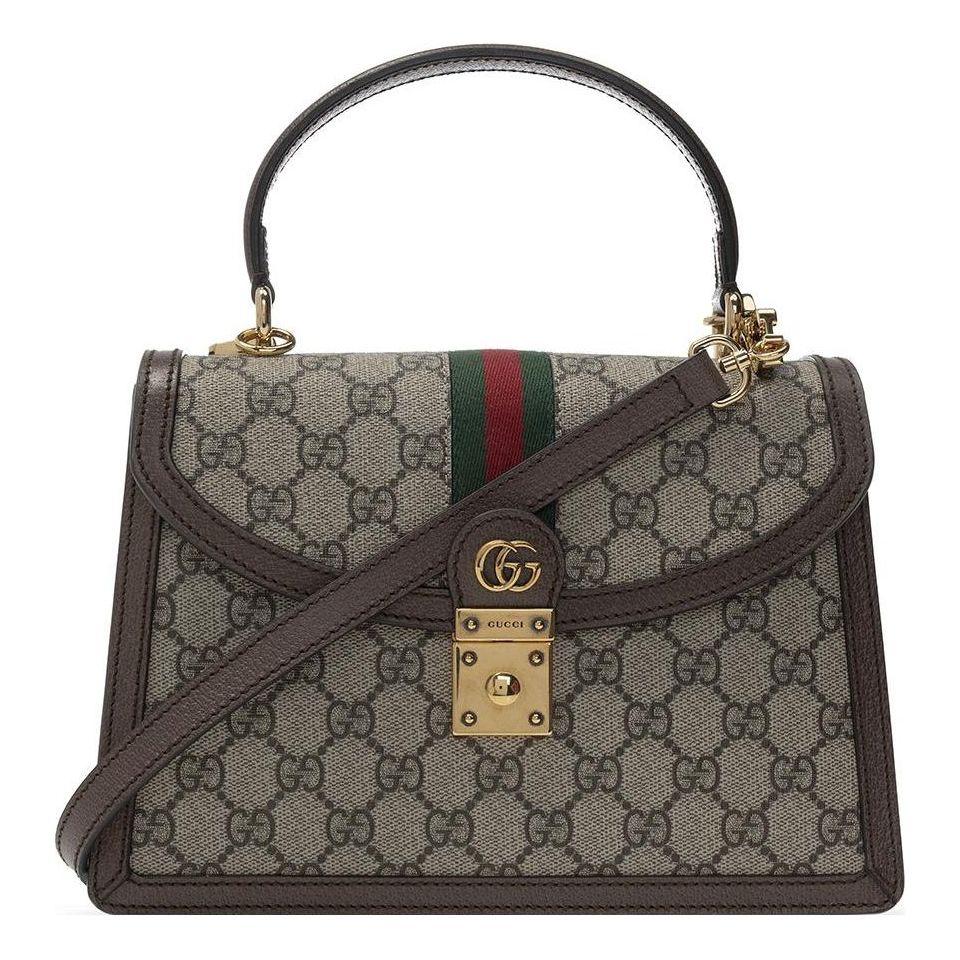 Gucci Leather Canvas Shoulder Bag