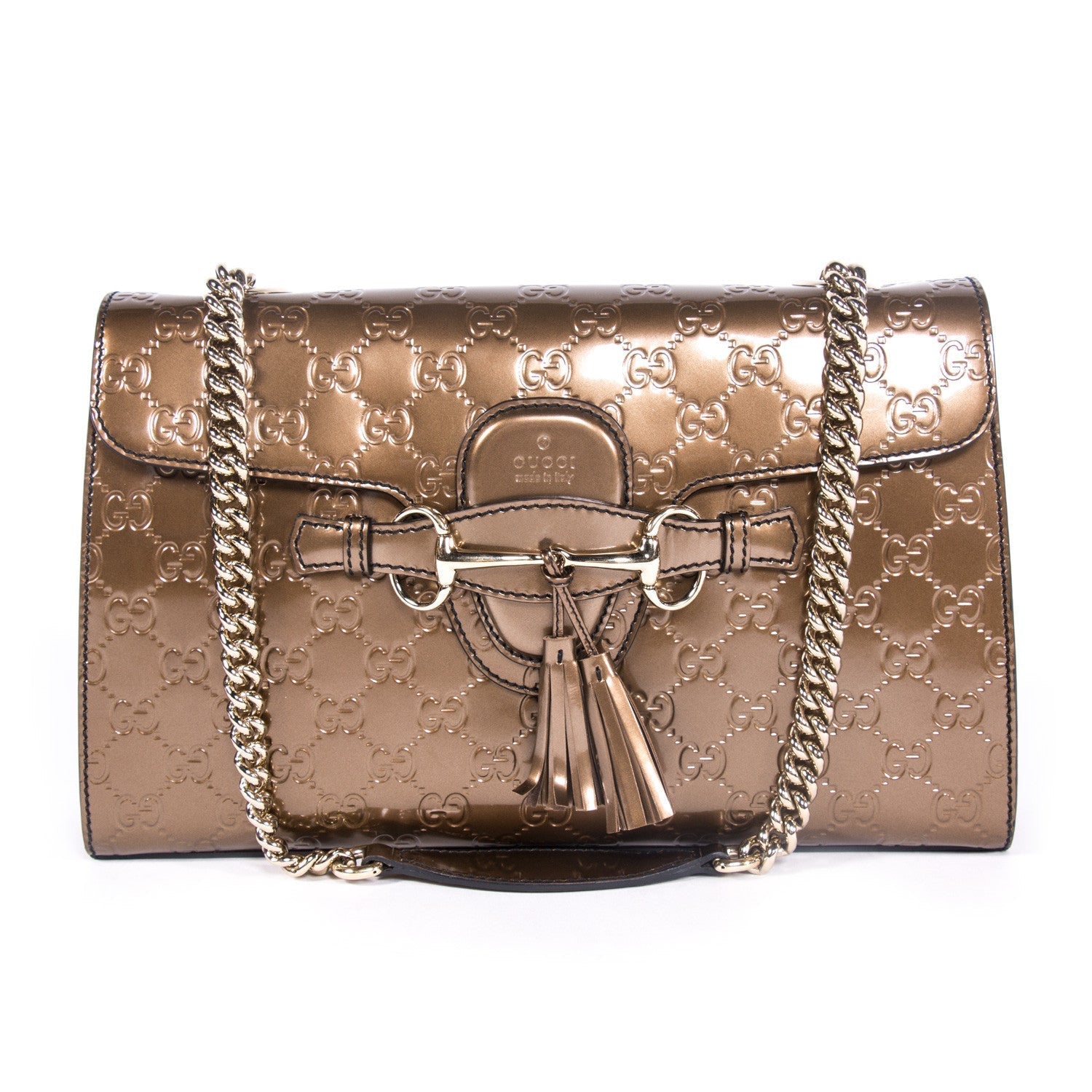 Gucci Guccissima Leather Chain Shoulder Bag Style 11