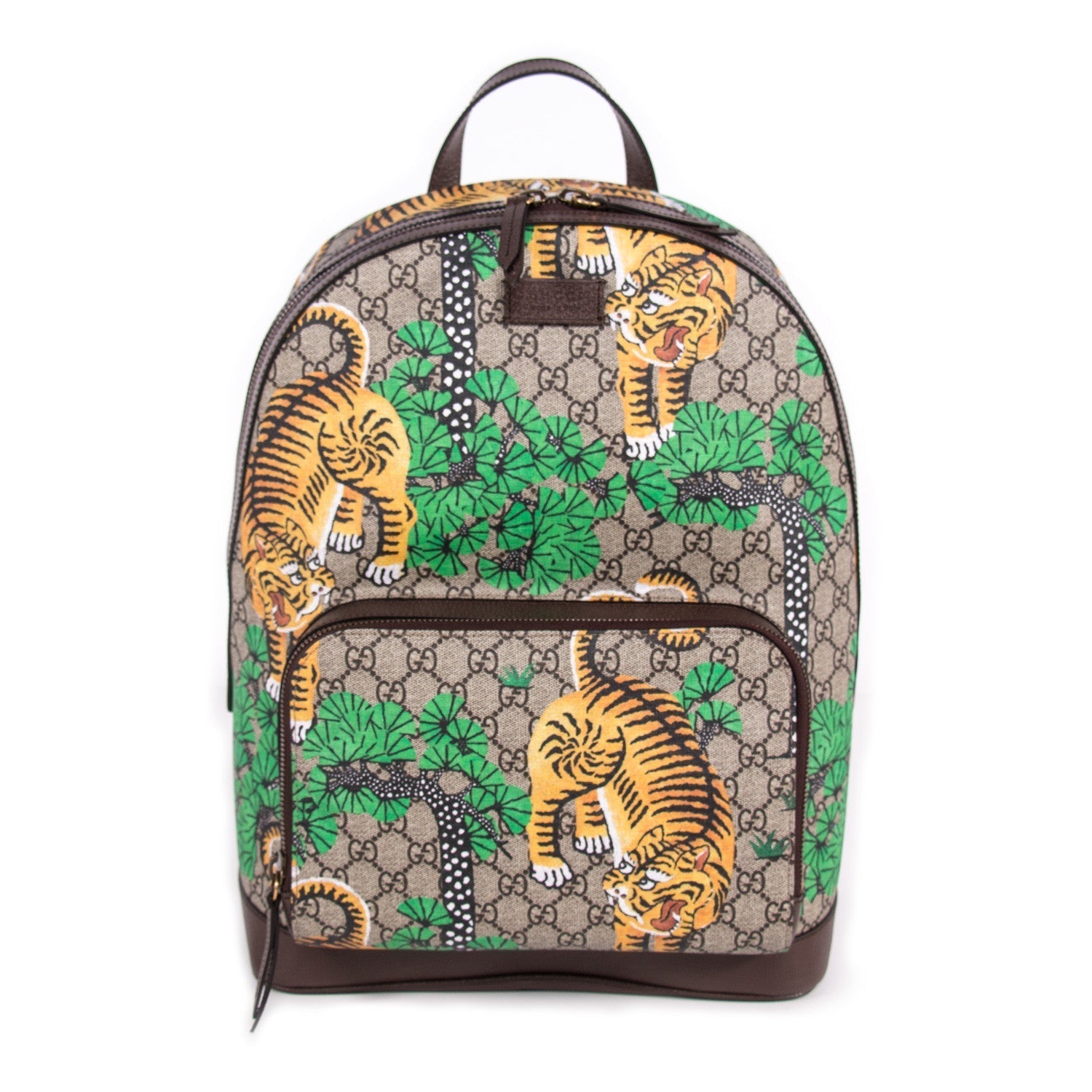 Gucci GG Supreme Leather Canvas Backpack Style 5