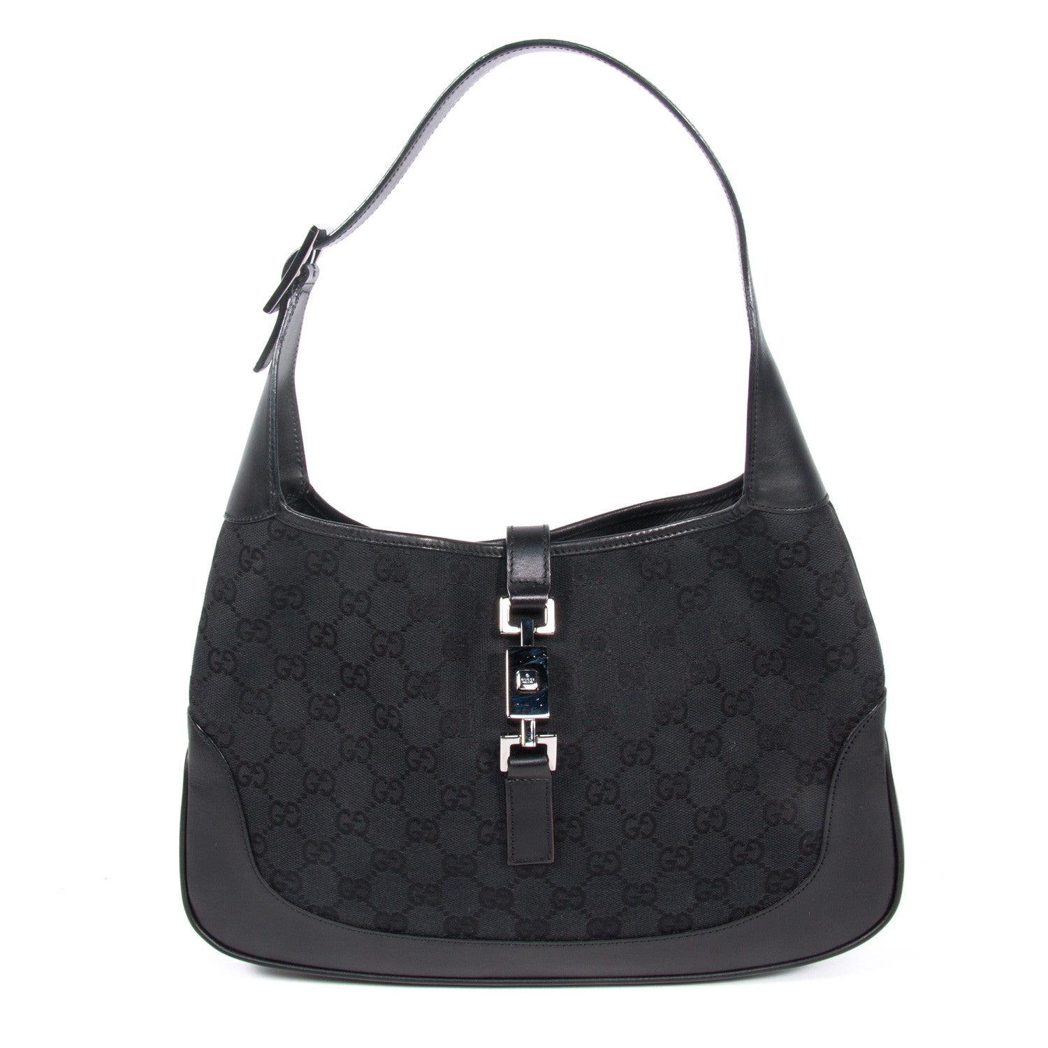 Gucci Jackie Leather Canvas Shoulder Bag Style 31