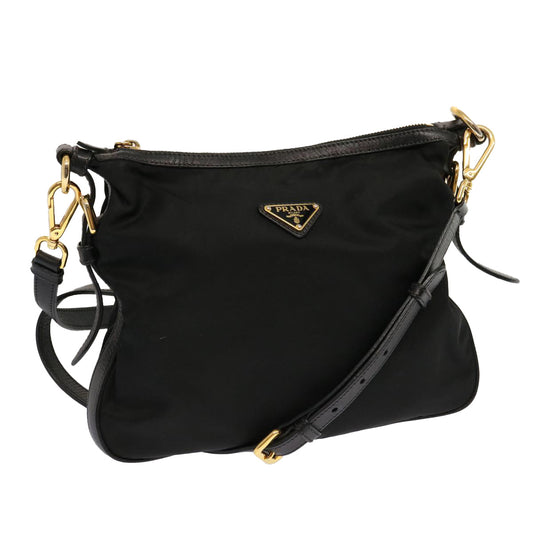 PRADA Shoulder Bag Nylon Black Auth mr061