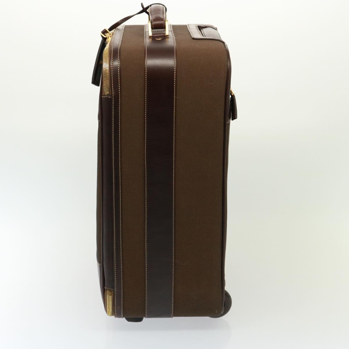 PRADA suitcase Canvas Brown Auth mr228