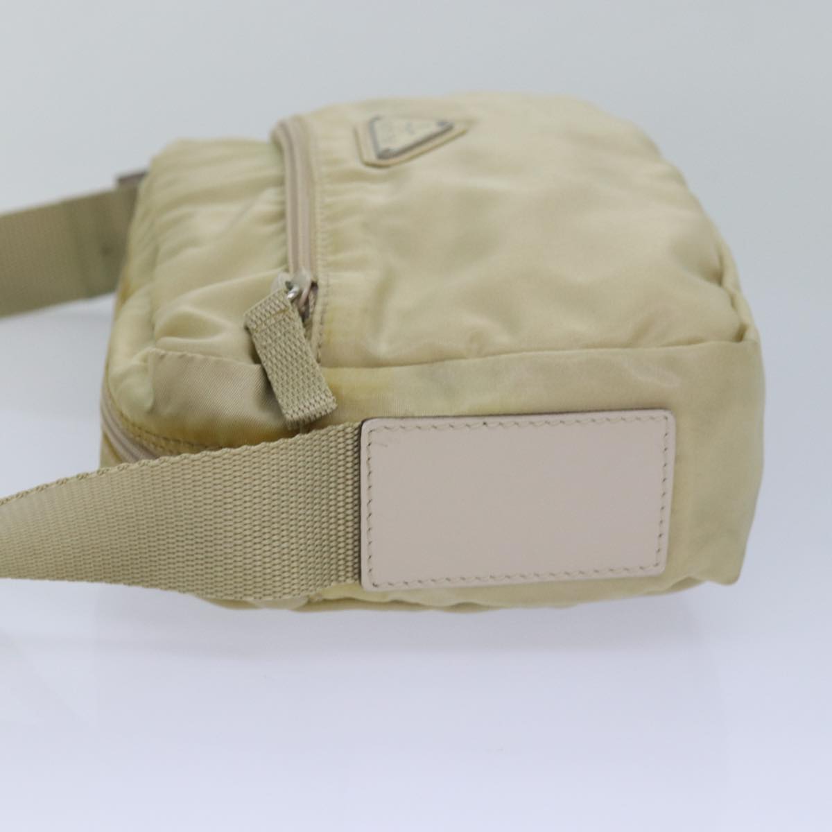 PRADA Shoulder Bag Nylon Beige Auth