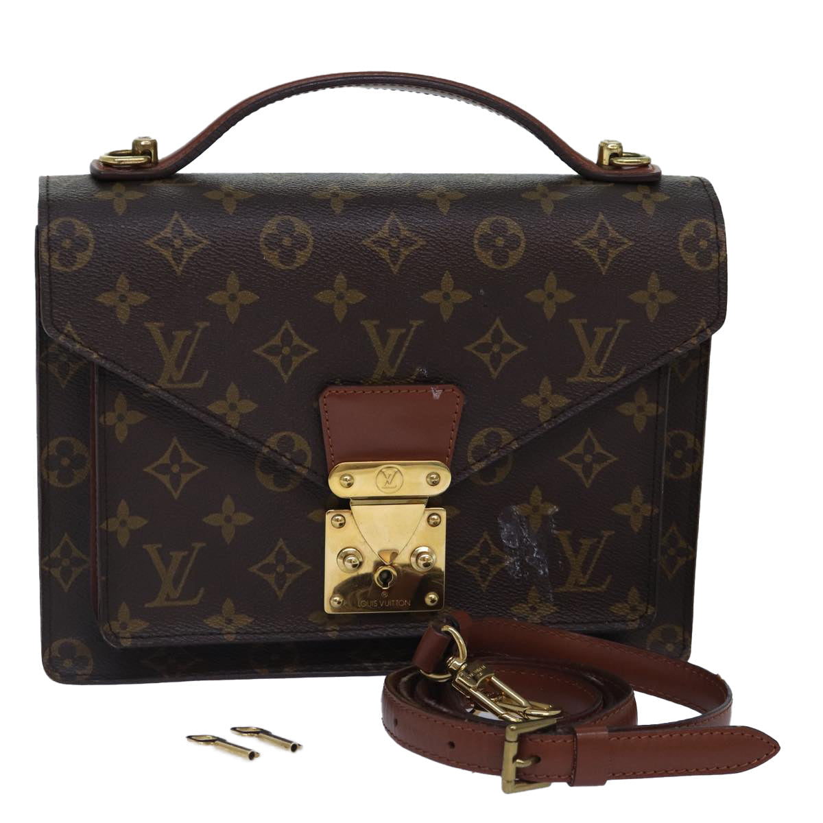 LOUIS VUITTON Monogram Monceau 26 Shoulder Bag LV Auth mr398