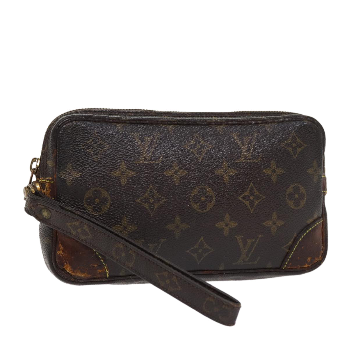 LOUIS VUITTON Monogram Marly Dragonne PM Clutch Bag LV Auth mr411